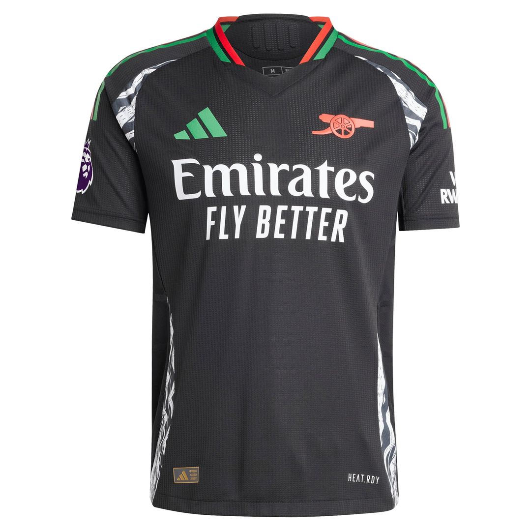 Arsenal adidas 2024/25 Away Authentic Custom Jersey - Black