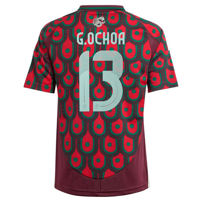 Guillermo Ochoa Mexico National Team adidas Youth 2024 Home Replica Player Jersey - Burgundy