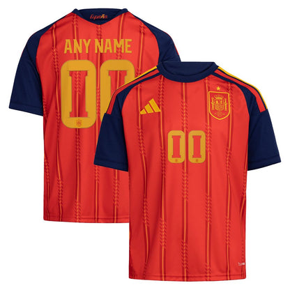 Spain National Team adidas Youth 2026 Home Replica Custom Jersey - Red