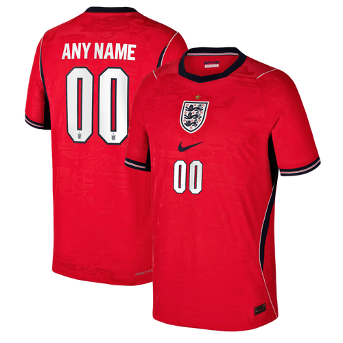 England National Team Nike Youth 2026 Away Match Authentic Custom Jersey - Red