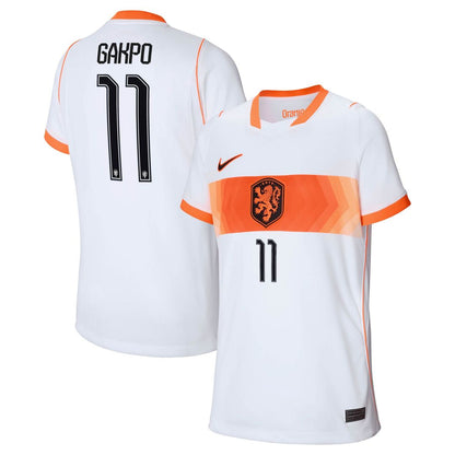 Cody Gakpo Netherlands National Team Nike Youth 2026 Away Stadium Replica Jersey - White