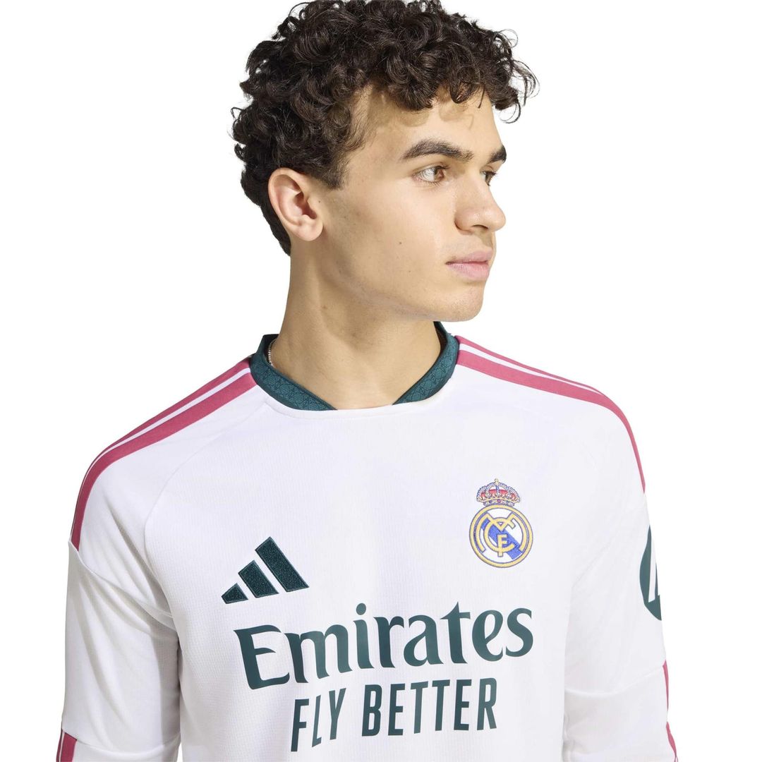 Real Madrid adidas 2026/27 Home Replica Long Sleeve Jersey - White