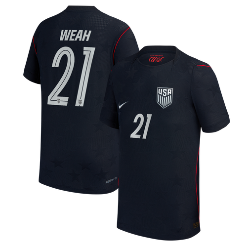 Timothy Weah USMNT Nike Youth 2026 Away Match Authentic Jersey - Blue