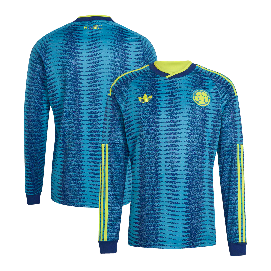 Colombia National Team adidas 2026 Away Replica Long Sleeve Jersey - Turquoise
