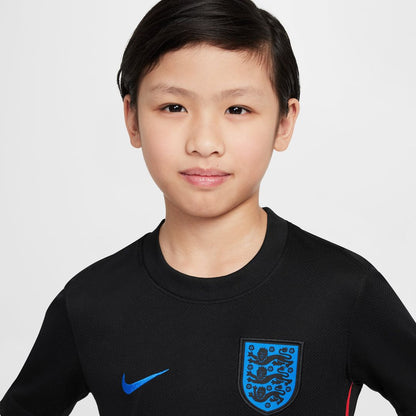 England Women's National Team Nike Youth 2025/26 Away Replica Jersey - Black