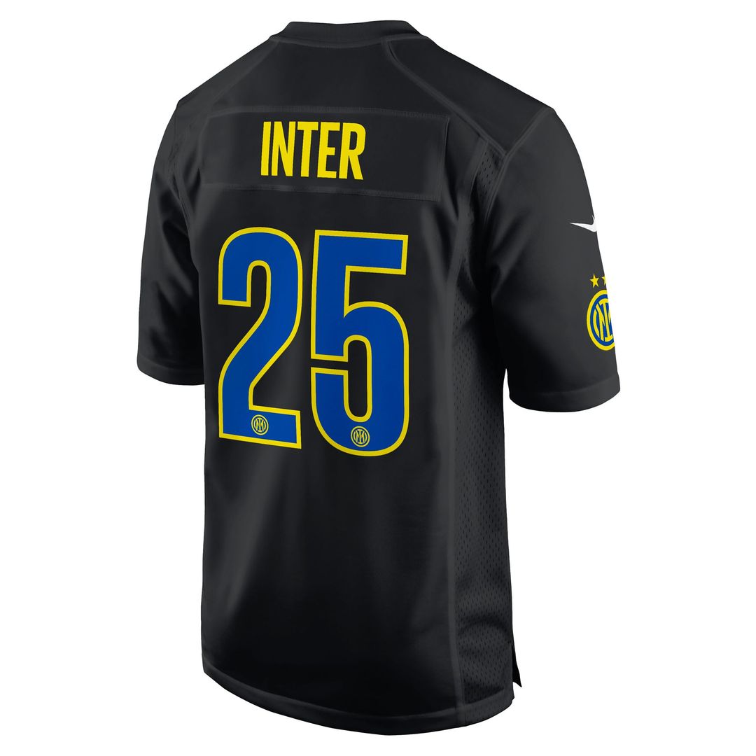 Inter Milan Nike 2025 Soccer x NFL Game Jersey - Black