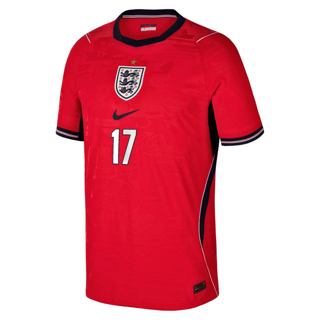 Phil Foden England National Team Nike Youth 2026 Away Match Authentic Jersey - Red