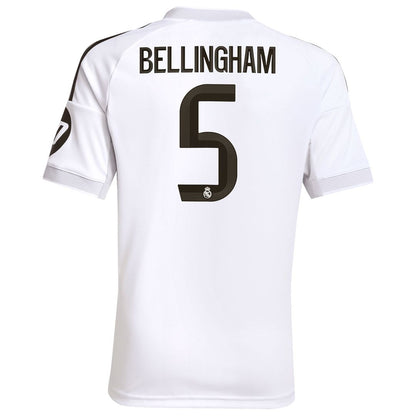 Jude Bellingham Real Madrid adidas Youth 2025/26 Home Replica Jersey - White