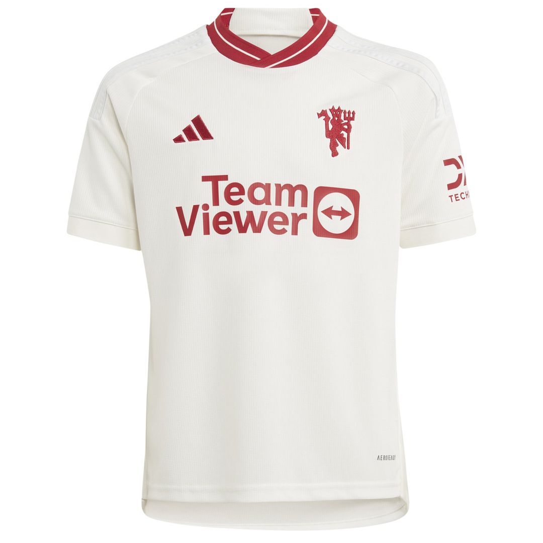 Alejandro Garnacho Manchester United adidas Youth 2023/24 Third Replica Player Jersey – White