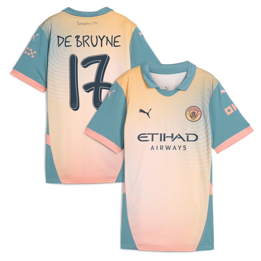 Kevin De Bruyne Manchester City Puma Women's 2024/25 Fourth Replica Player Jersey - Blue