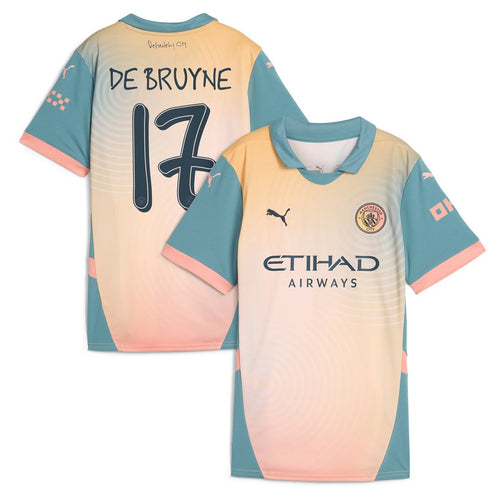 Kevin De Bruyne Manchester City Puma Women's 2024/25 Fourth Replica Player Jersey - Blue
