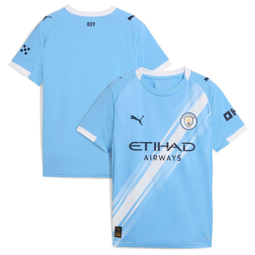 Manchester City Puma Youth 2025/26 Home Replica Jersey - Sky Blue