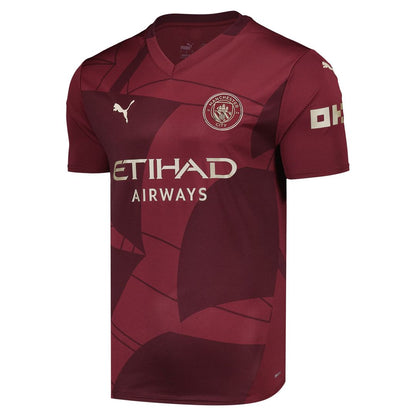 Manchester City Puma 2024/25 Third Replica Custom Jersey - Burgundy