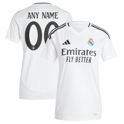 Real Madrid adidas Women's 2024/25 Home Replica Custom Jersey - White