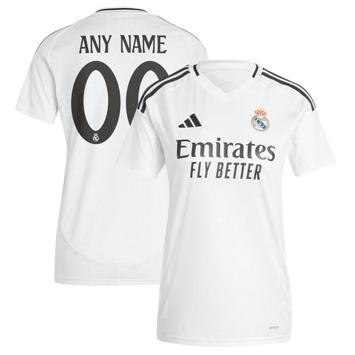 Real Madrid adidas Women's 2024/25 Home Replica Custom Jersey - White