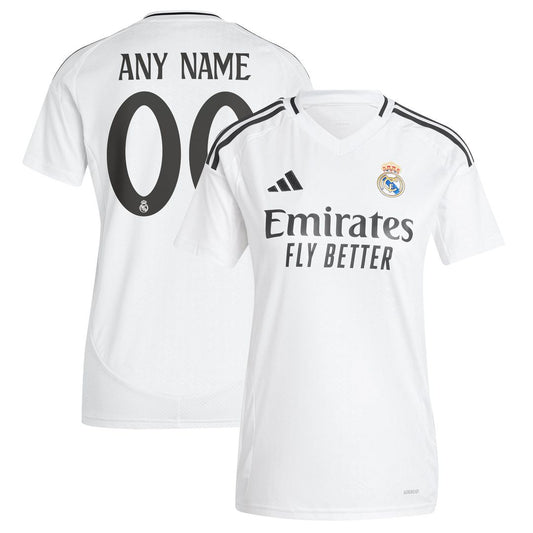 Real Madrid adidas Women's 2024/25 Home Replica Custom Jersey - White