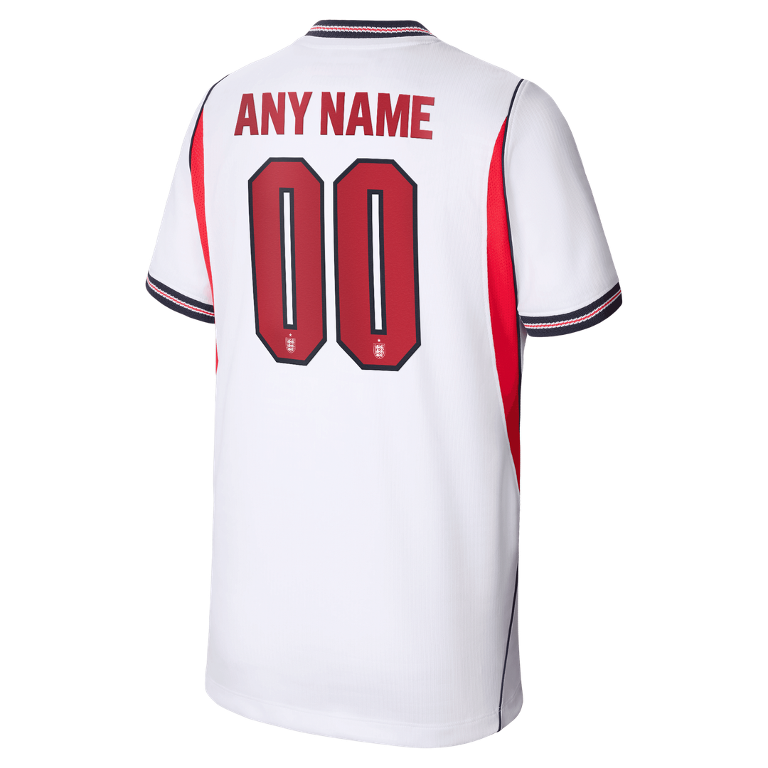 England National Team Nike Youth 2026 Home Stadium Replica Custom Jersey - White