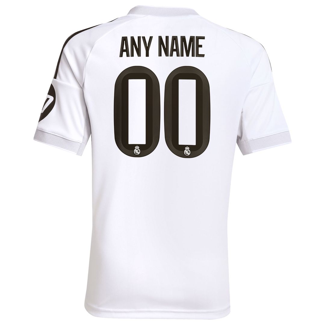Real Madrid adidas Youth 2025/26 Away Replica Custom Jersey - Blue
