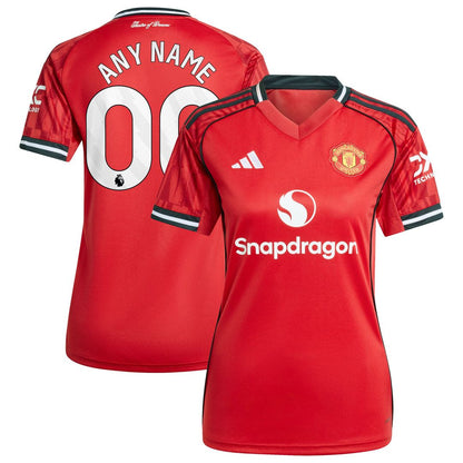 Manchester United adidas Women's Home 2025/26 Custom Replica Jersey - Red