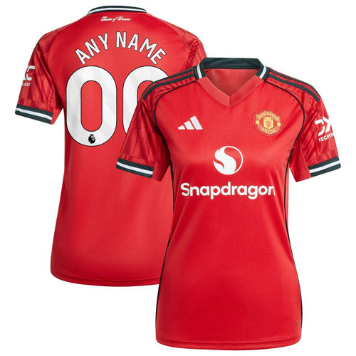 Manchester United adidas Women's Home 2025/26 Custom Replica Jersey - Red