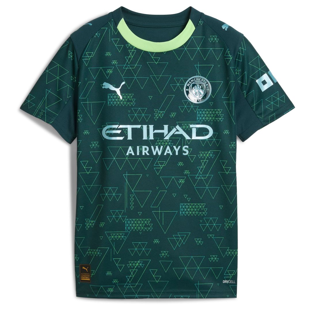 Erling Haaland Manchester City Puma x EA SPORTS FC Youth 2025/26 Fourth Jersey - Green