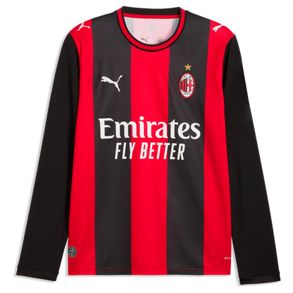 AC Milan Puma 2026/27 Home Replica Long Sleeve Jersey - Black/Red