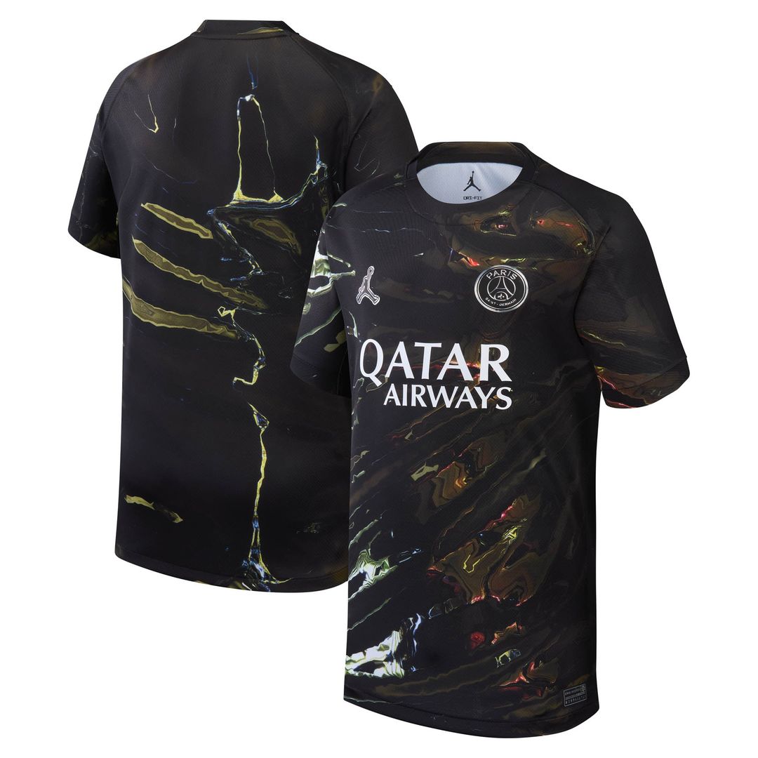 Paris Saint-Germain Jordan Brand Youth 2025/26 Fifth Stadium Replica Jersey - Black
