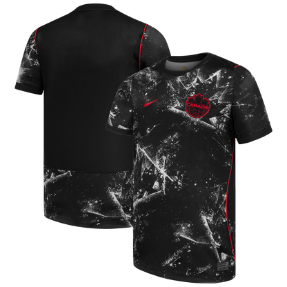 Canada Soccer Nike Youth 2026 Away Stadium Replica Jersey - Black