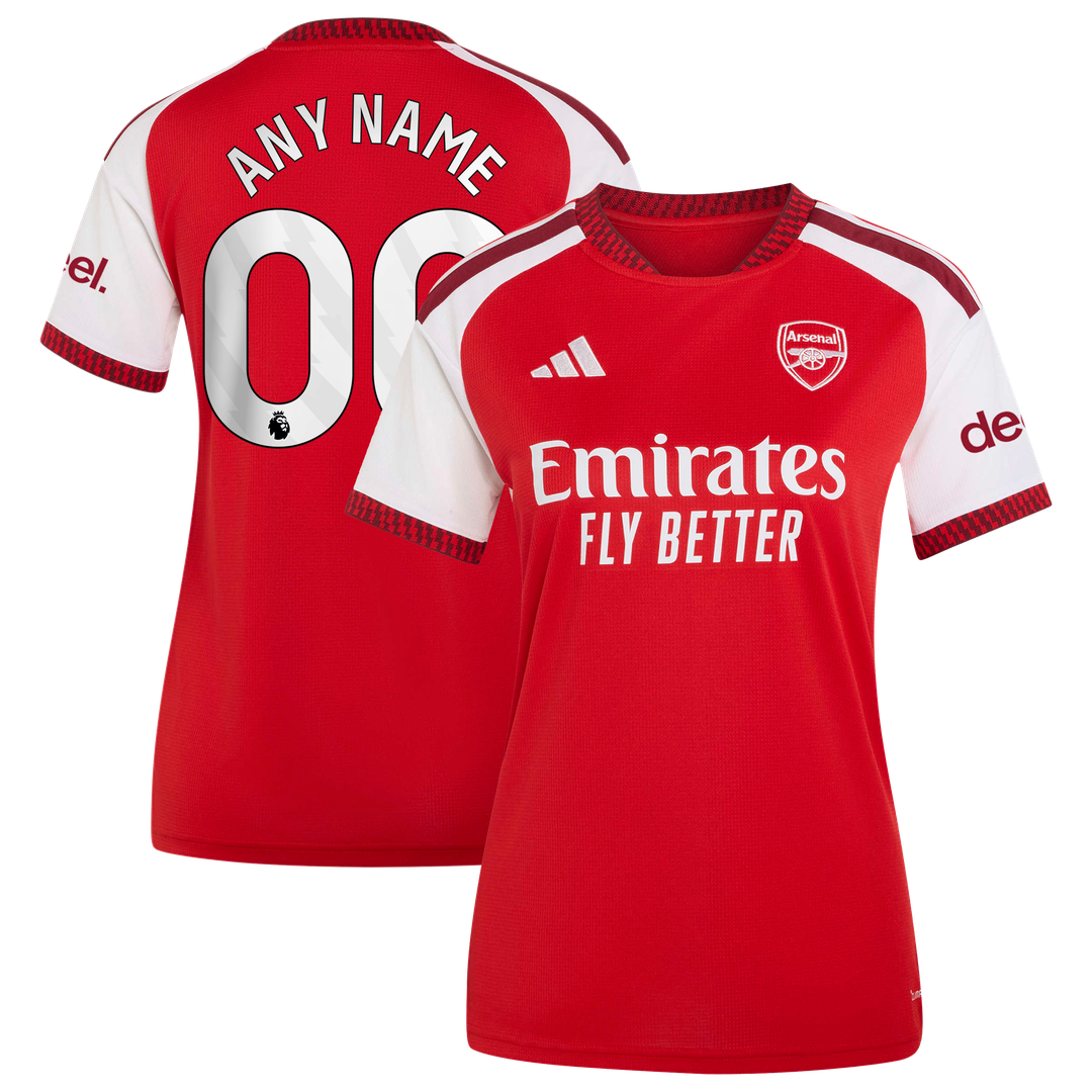 Arsenal adidas Women's 2026/27 Home Replica Custom Jersey - Red