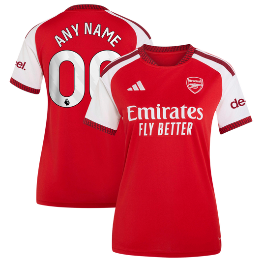 Arsenal adidas Women's 2026/27 Home Replica Custom Jersey - Red