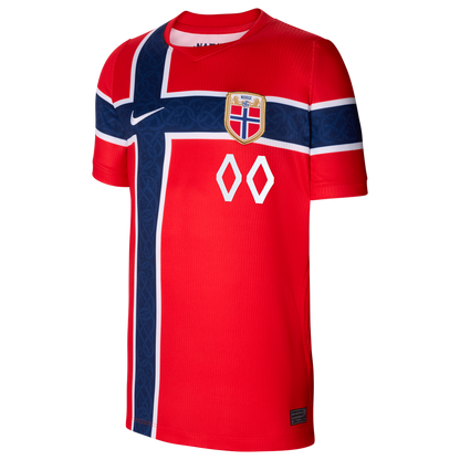 Norway National Team Nike Youth 2026 Home Stadium Replica Custom Jersey - Red