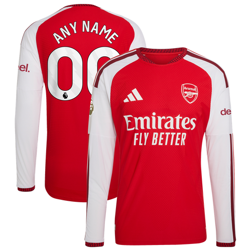 Arsenal adidas 2026/27 Home Authentic Custom Long Sleeve Jersey - Red