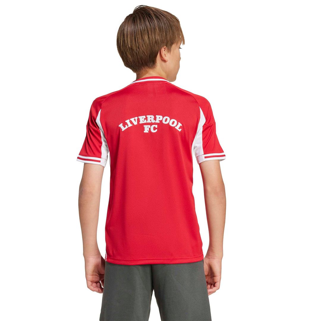 Liverpool adidas Youth Full-Button Baseball Jersey - Red