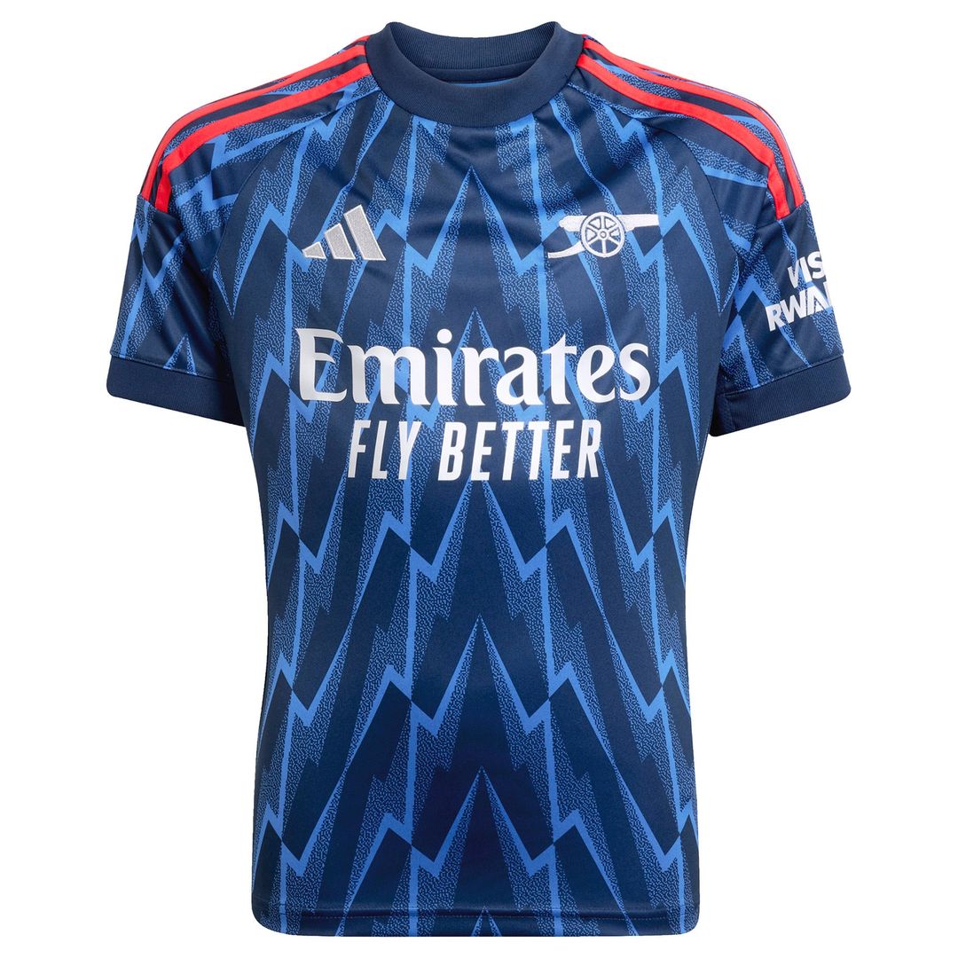 Arsenal adidas Youth 2025/26 Away Replica Custom Jersey - Blue