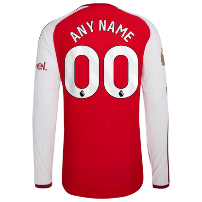 Arsenal adidas 2026/27 Home Authentic Custom Long Sleeve Jersey - Red