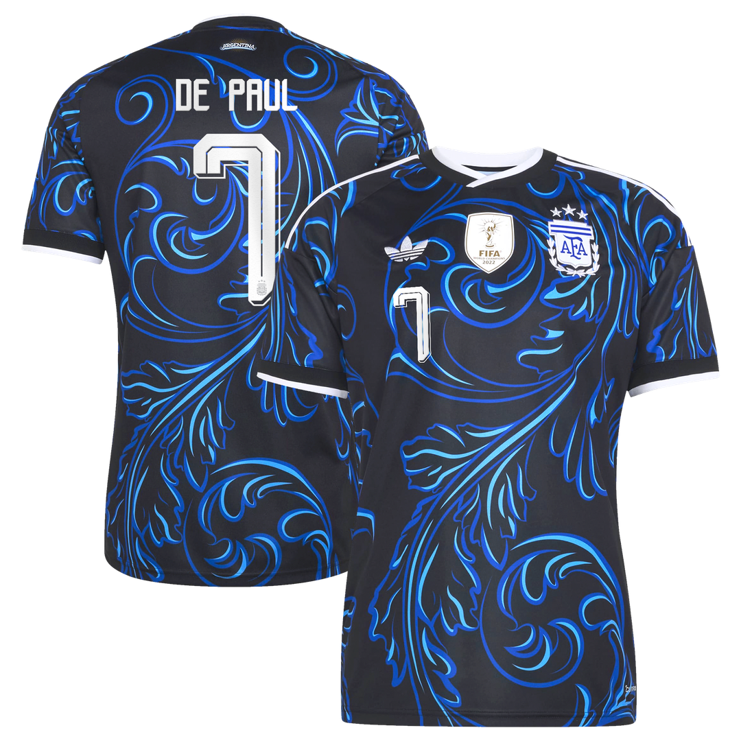 Rodrigo De Paul Argentina National Team adidas 2026 Away Replica Jersey - Black