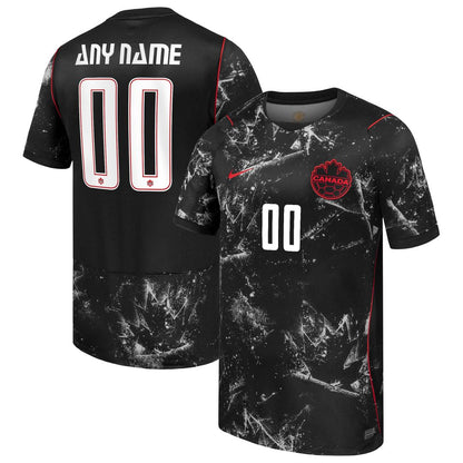 Canada Soccer Nike 2026 Away Stadium Replica Custom Jersey - Black