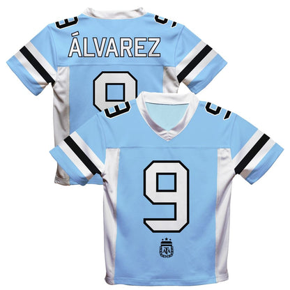Julián Álvarez Argentina National Team Vive La Fete  Football Jersey - Light Blue