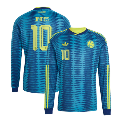 James Rodríguez Colombia National Team adidas 2026 Away Replica Long Sleeve Jersey - Turquoise