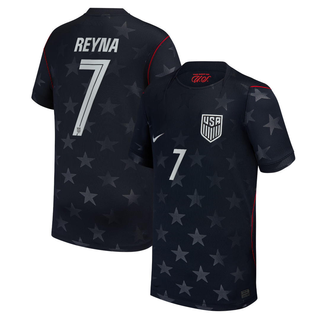 Giovanni Reyna USMNT Nike Youth 2026 Away Stadium Replica Jersey - Blue