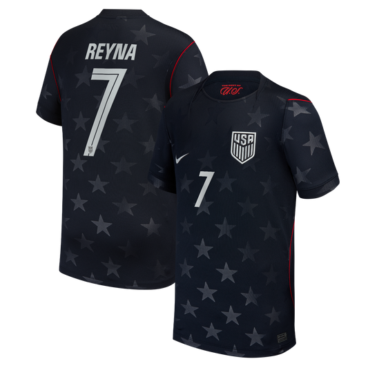 Giovanni Reyna USMNT Nike Youth 2026 Away Stadium Replica Jersey - Blue
