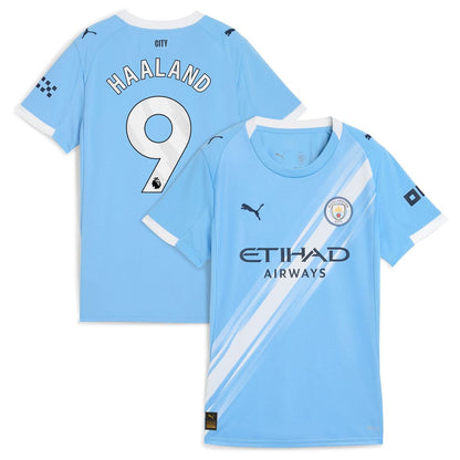 Erling Haaland Manchester City Puma Women's 2025/26 Home Replica Player Jersey - Sky Blue