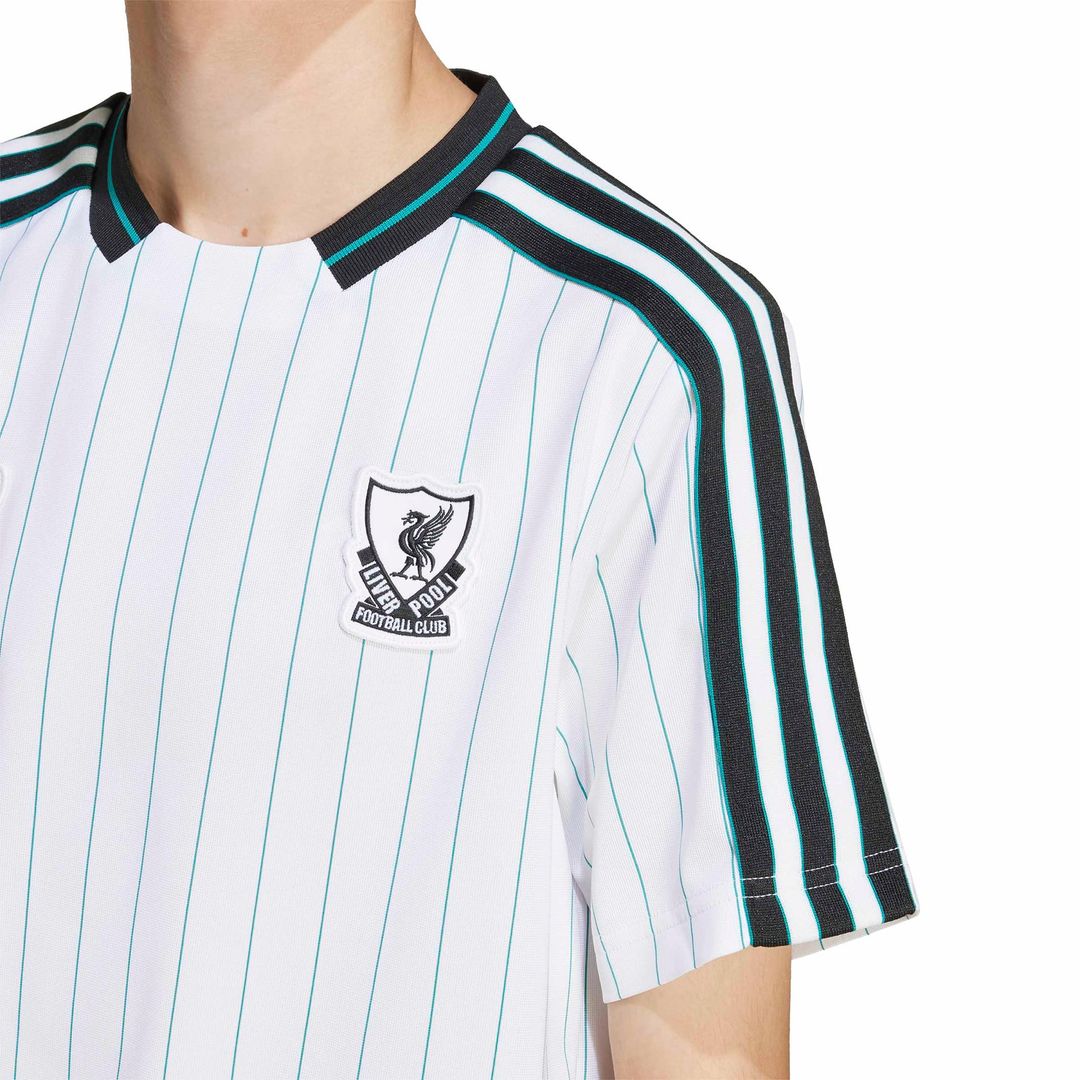 Liverpool adidas Youth Terrace Icons Fashion Jersey - White