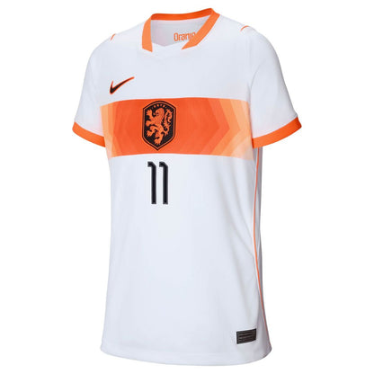 Cody Gakpo Netherlands National Team Nike Youth 2026 Away Stadium Replica Jersey - White