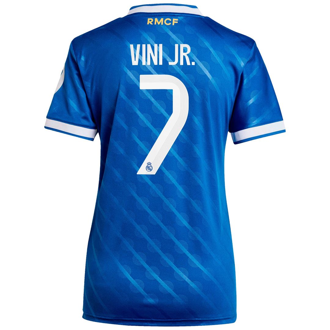 Vinicius Junior Real Madrid adidas Women's 2025/26 Third Replica Player Jersey - Blue
