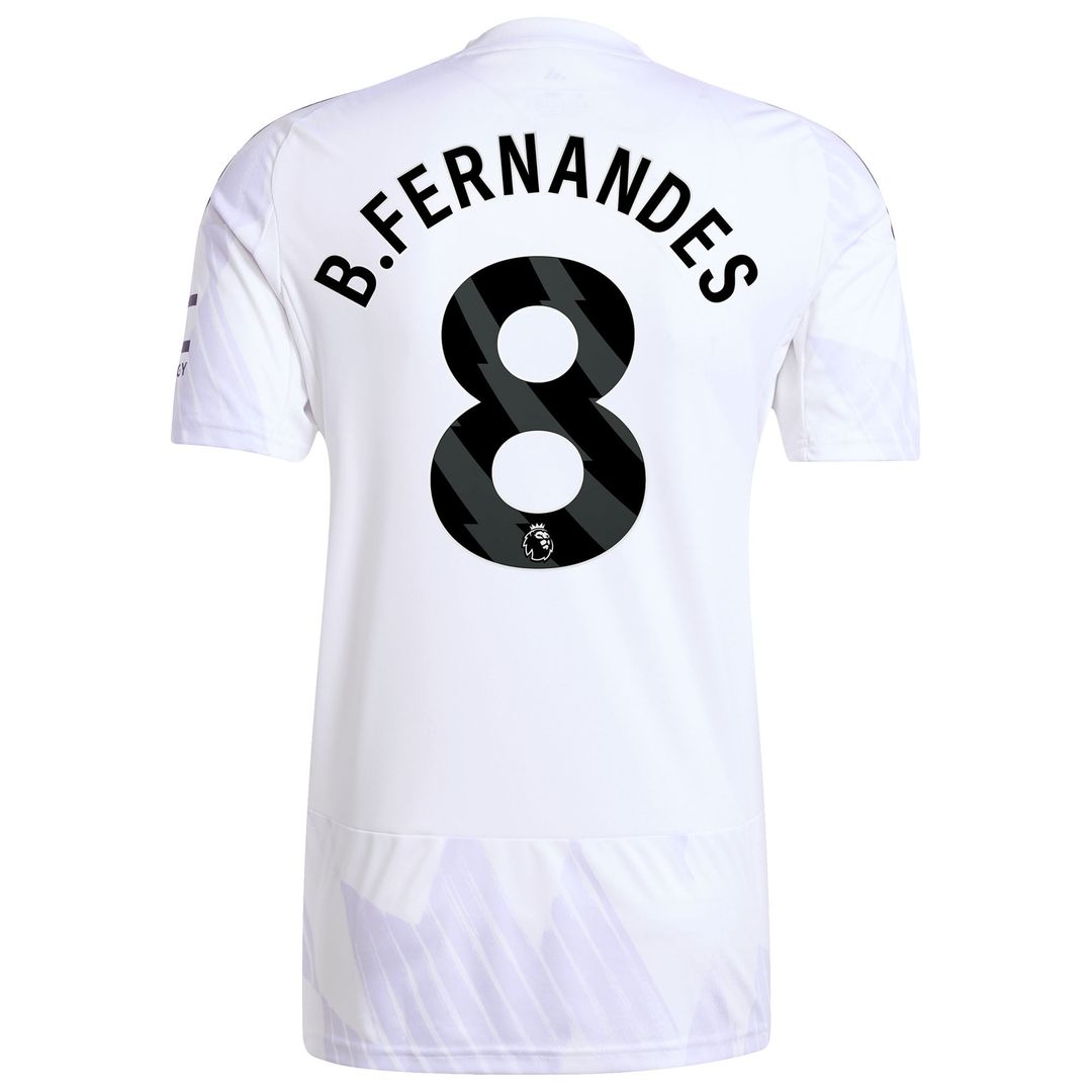 Bruno Fernandes Manchester United adidas 2025/26 Away Replica Player Jersey - White