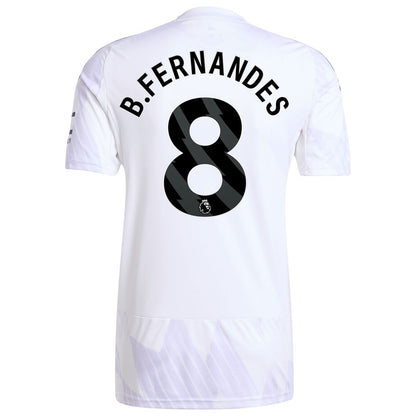 Bruno Fernandes Manchester United adidas 2025/26 Away Replica Player Jersey - White