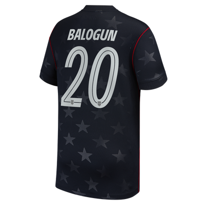 Folarin Balogun USMNT Nike Youth 2026 Away Stadium Replica Jersey - Blue