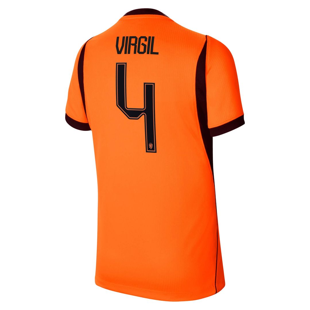 Virgil van Dijk Netherlands National Team Nike Youth 2026 Home Stadium Replica Jersey - Orange