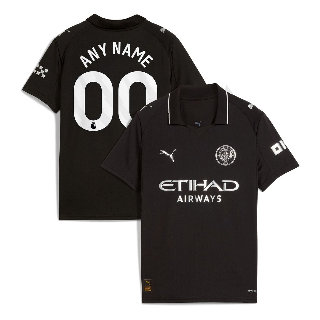 Manchester City Puma Youth 2025/26 Third Replica Custom Jersey - Green/Neon Green